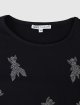 Чёрная футболка PATRIZIA PEPE KIDS: фото 2 - Invogue