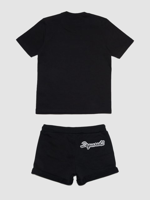 Чорні футболка, шорти DSQUARED KID : фото 1 - Invogue