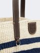 Тёмно-синяя сумка Weekend Max Mara из сизаля: фото 3 - Invogue