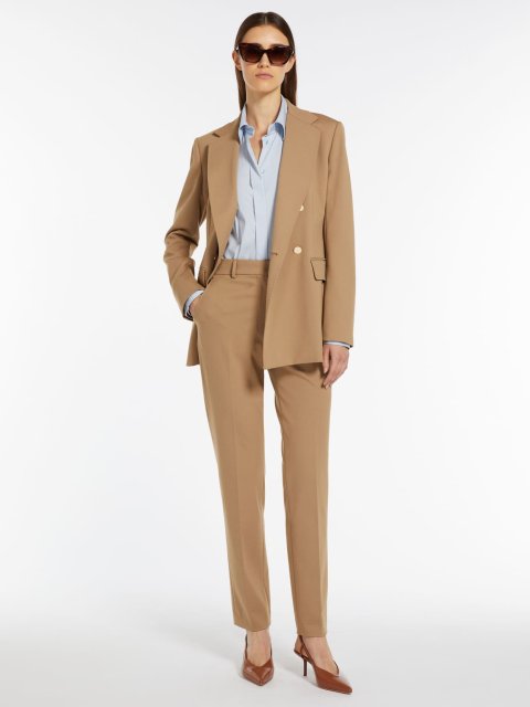 Бежеві брюки MAX MARA з високою талією: фото 4 - Invogue