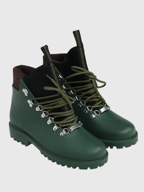 Зелёные ботинки WEEKEND MAX MARA: фото 1 - Invogue