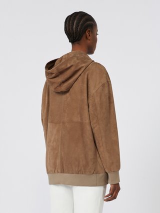 Карамельна куртка MAX MARA замшева: фото 3 - Invogue