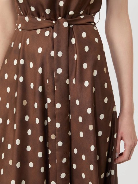 Коричнева сукня Max Mara з шовкового твілу: фото 4 - Invogue
