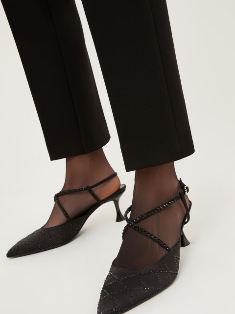 Чорні мюлі MAX&CO зі стразами: фото 1 - Invogue