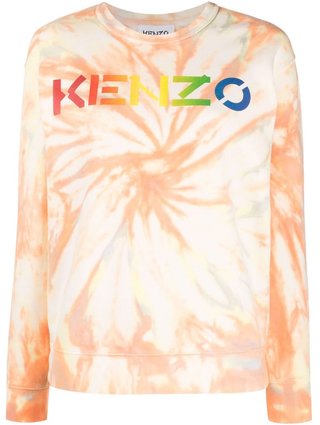 Оранжевый свитшот KENZO: фото - Invogue