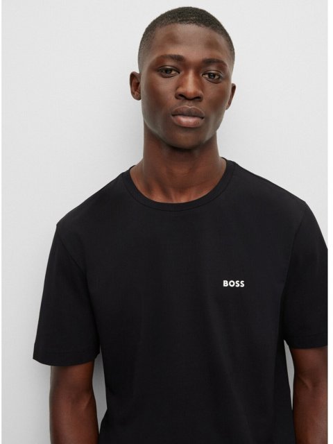 Різнокольорова футболка BOSS з бавовни: фото 3 - Invogue