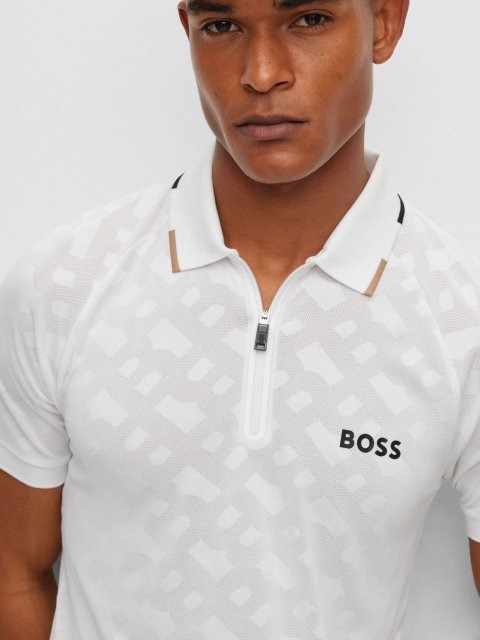 Белое поло BOSS: фото 3 - Invogue