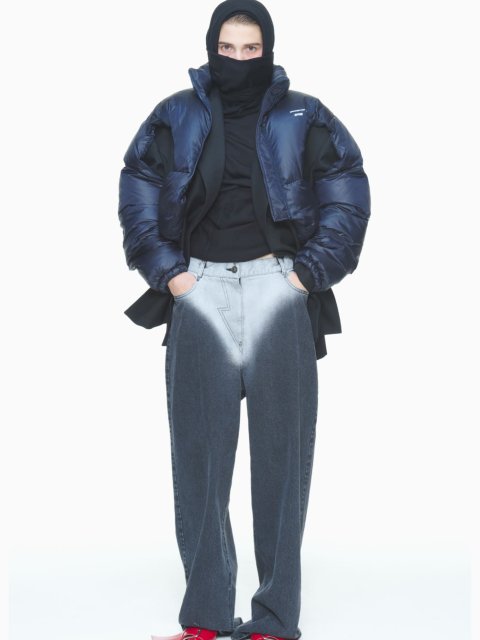 Синяя куртка PUSHBUTTON с вырезами: фото 1 - Invogue