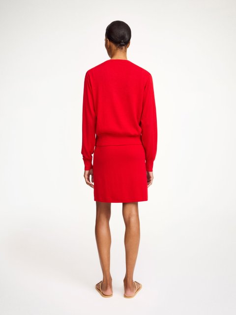 Червоний кардиган BY MALENE BIRGER з суміші вовни та шовку: фото 2 - Invogue