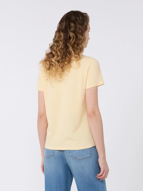 Жовта футболка Weekend Max Mara з бавовни та еластану: фото 3 - Invogue