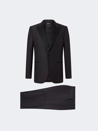 Чорний костюм ZEGNA з вовни та шовку: фото - Invogue