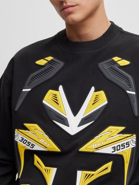 Чёрный свитшот BOSS: фото 3 - Invogue