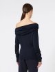 Темно-синій топ MAX MARA з чистої вовни: фото 3 - Invogue
