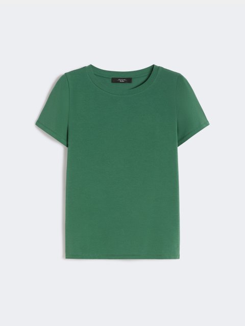 Зелена футболка Weekend Max Mara з бавовни та еластану: фото - Invogue