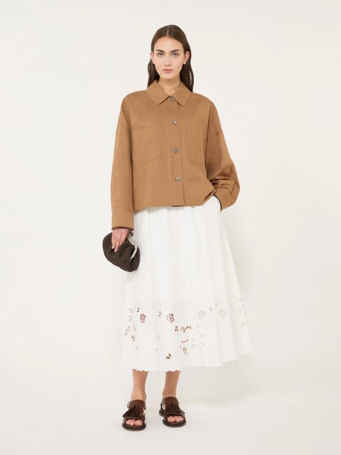 Коричневий жакет Weekend Max Mara з льону та бавовни: фото 1 - Invogue