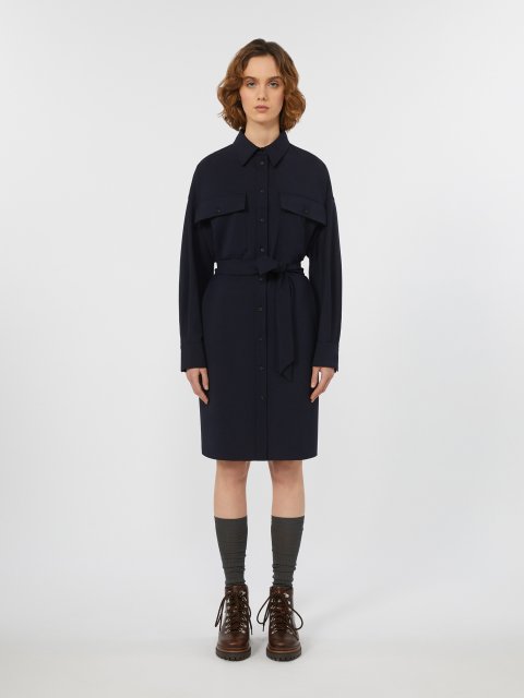 Темно-синя сукня WEEKEND MAX MARA з вовни: фото 2 - Invogue