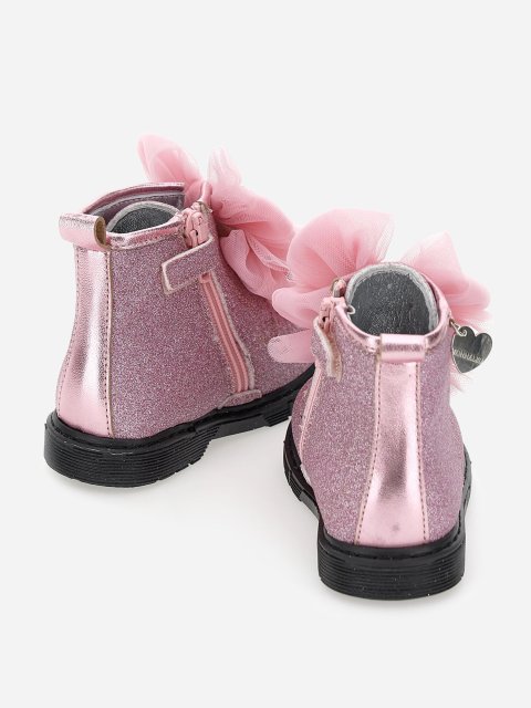 Розовые ботинки MONNALISA: фото 2 - Invogue