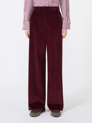 Бордові брюки Weekend Max Mara з бавовни: фото 2 - Invogue