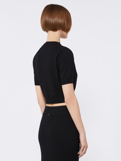 Чорний светр SPORTMAX з еластичної віскози: фото 3 - Invogue