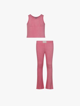 Розовый костюм MSGM из хлопка и эластана: фото - Invogue
