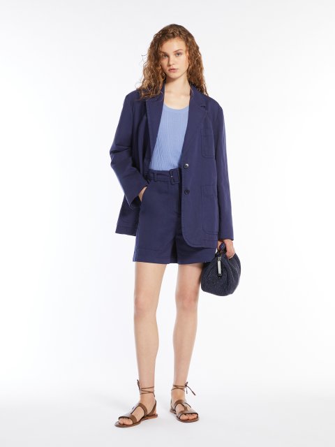 Темно-сині бермуди Weekend Max Mara з бавовни та льону: фото 1 - Invogue