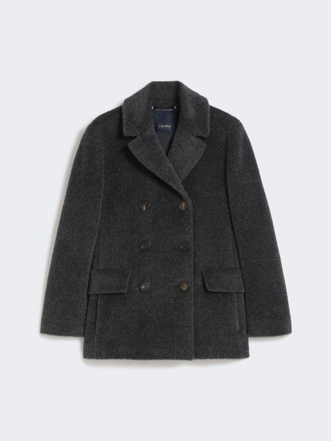 Серое пальто MAX MARA из альпаки и шерсти: фото - Invogue