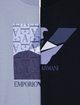 Комплект футболок синього та блакитного кольору Emporio Armani з бавовни: фото 2 - Invogue