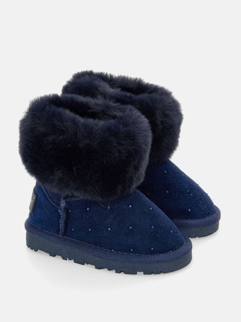 Синие угги MONNALISA из кожи: фото 1 - Invogue