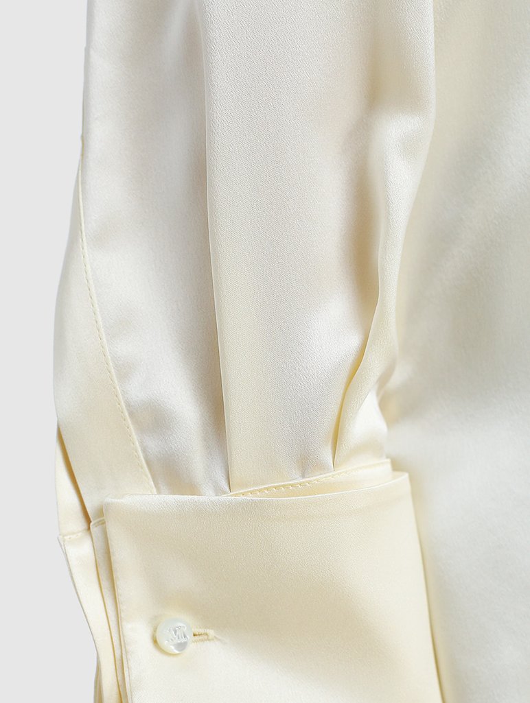 Молочная блуза MAX MARA: фото 5 - Invogue