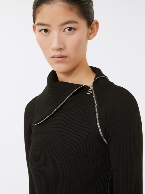 Чорний светр SPORTMAX з вовни: фото 4 - Invogue