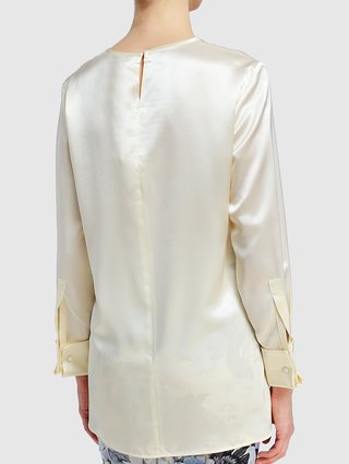 Молочная блуза MAX MARA: фото 4 - Invogue