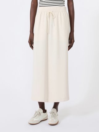 Молочная юбка Weekend Max Mara из лиоцелла и хлопка: фото 1 - Invogue