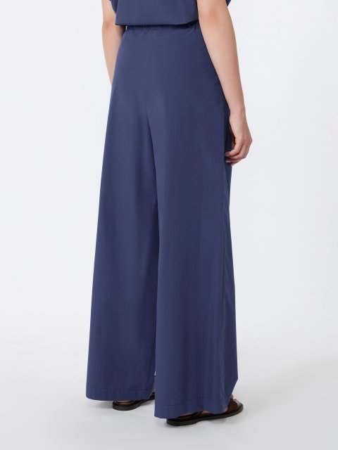 Темно-синие брюки Weekend Max Mara из хлопка: фото 3 - Invogue