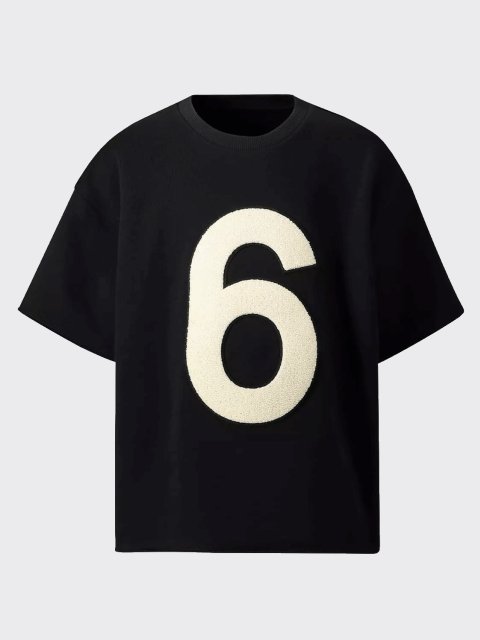 Чорна футболка MM6 MAISON MARGIELA KIDS : фото - Invogue