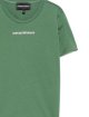 Зелена футболка EMPORIO ARMANI KIDS з логотипом: фото 2 - Invogue