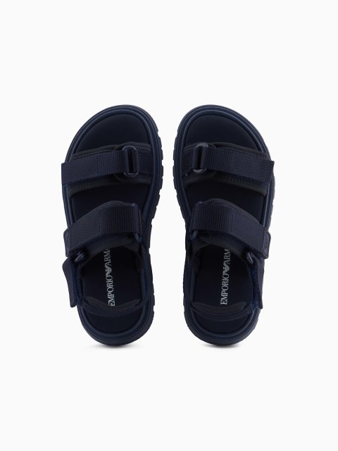 Темно-синие босоножки Emporio Armani с ремешком: фото 3 - Invogue