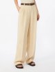 Кремові брюки Max Mara з лляного твілу: фото 2 - Invogue