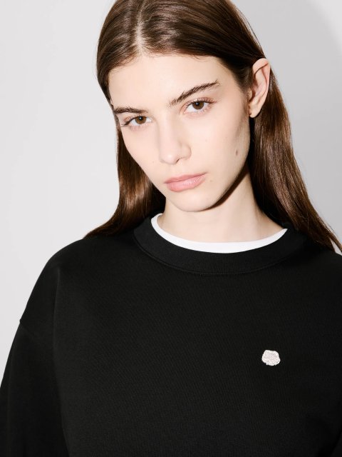 Черный свитшот KENZO из хлопка: фото 4 - Invogue