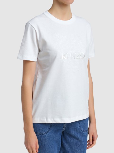 Белая футболка KENZO: фото 3 - Invogue