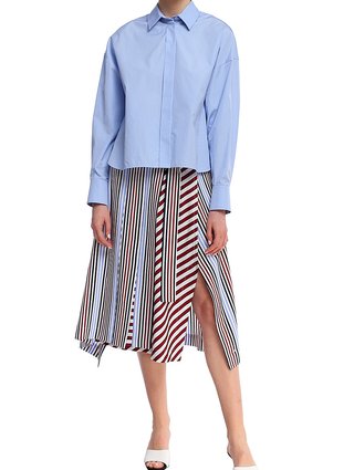Блакитна сорочка Sportmax: фото 3 - Invogue