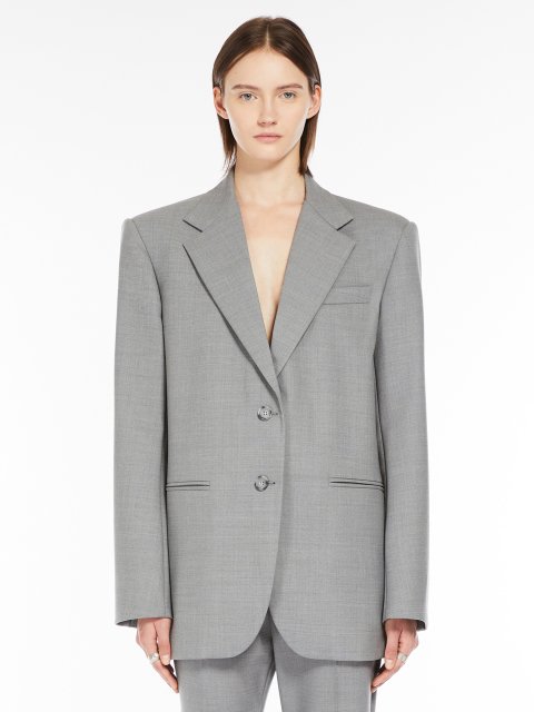 Світло-сірий жакет Sportmax з вовни: фото 1 - Invogue