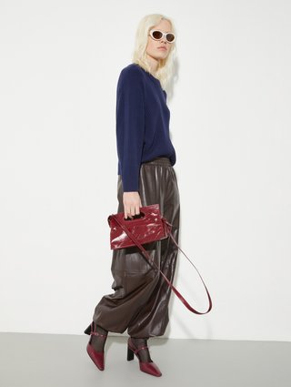 Бордові мюлі MAX&CO зі шкіри: фото 1 - Invogue