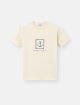 Біла футболка з принтом Stone Island з бавовни: фото - Invogue