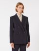 Темно-синій жакет MAX MARA з віскозного трикотажу: фото 2 - Invogue