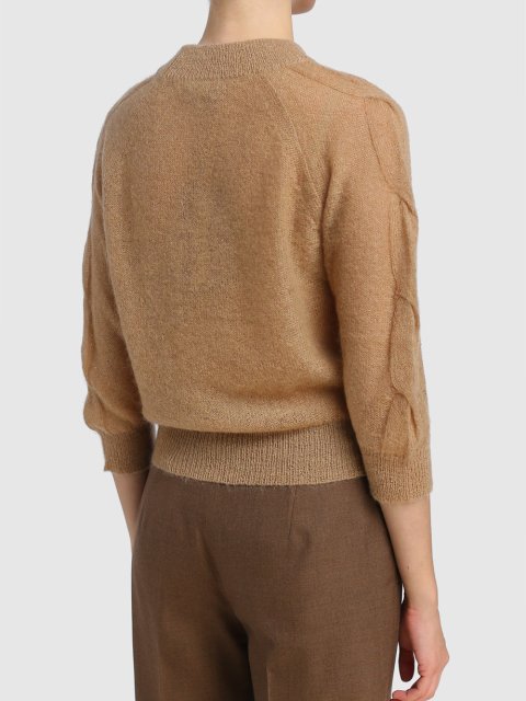 Бежевый свитер MAX MARA: фото 3 - Invogue