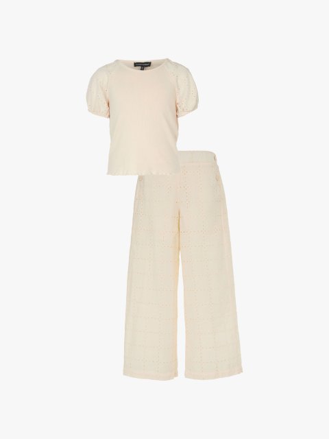Бежевый костюм EMPORIO ARMANI KIDS из хлопка: фото - Invogue