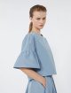 Блакитна блуза WEEKEND MAX MARA укороченого крою: фото 4 - Invogue