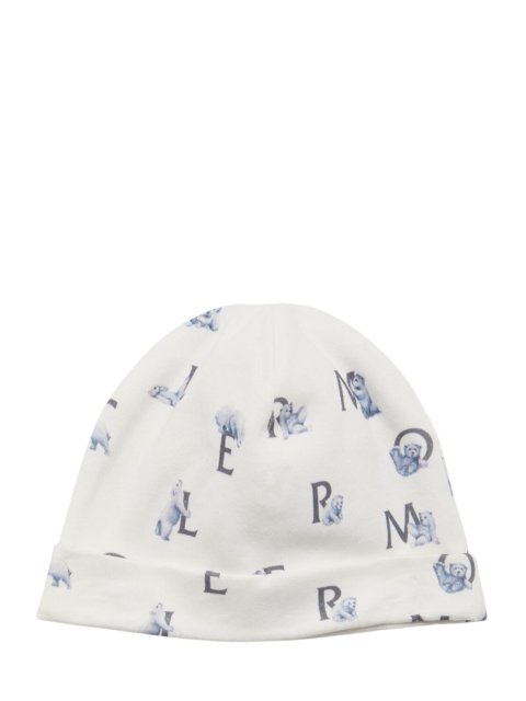 Темно-синій комбінезон, шапочка MONCLER ENFANT з бавовни: фото 2 - Invogue