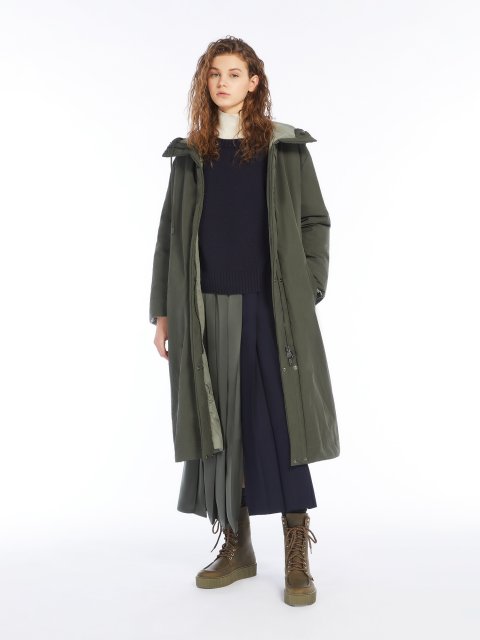 Темно-синя спідниця WEEKEND MAX MARA з атласу та вовни: фото 1 - Invogue