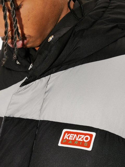 Парка KENZO с капюшоном с двухцветным узором: фото 4 - Invogue